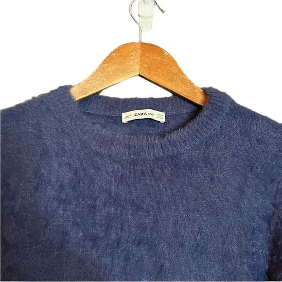 Zara blue fuzzy sweater. Size medium - Picture 10 of 11
